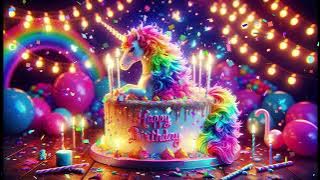 Magical Unicorn Birthday Countdown with Happy Birthday to You Song for Special Day Celebration