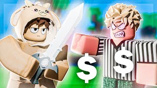 I HIRED a Coach and CARRIED him! (ROBLOX BEDWARS)