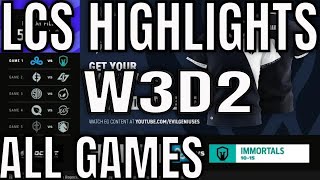 LCS Highlights ALL GAMES W3D2 Summer 2021