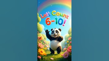 Counting 6 to 10 with Panda 🐼 | Fun Learning for Kids | Nursery Rhymes #shorts