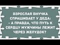 - А правда, что путь к сердцу мужчины лежит через желудок? Сборник Свежих Анекдотов! Юмор!