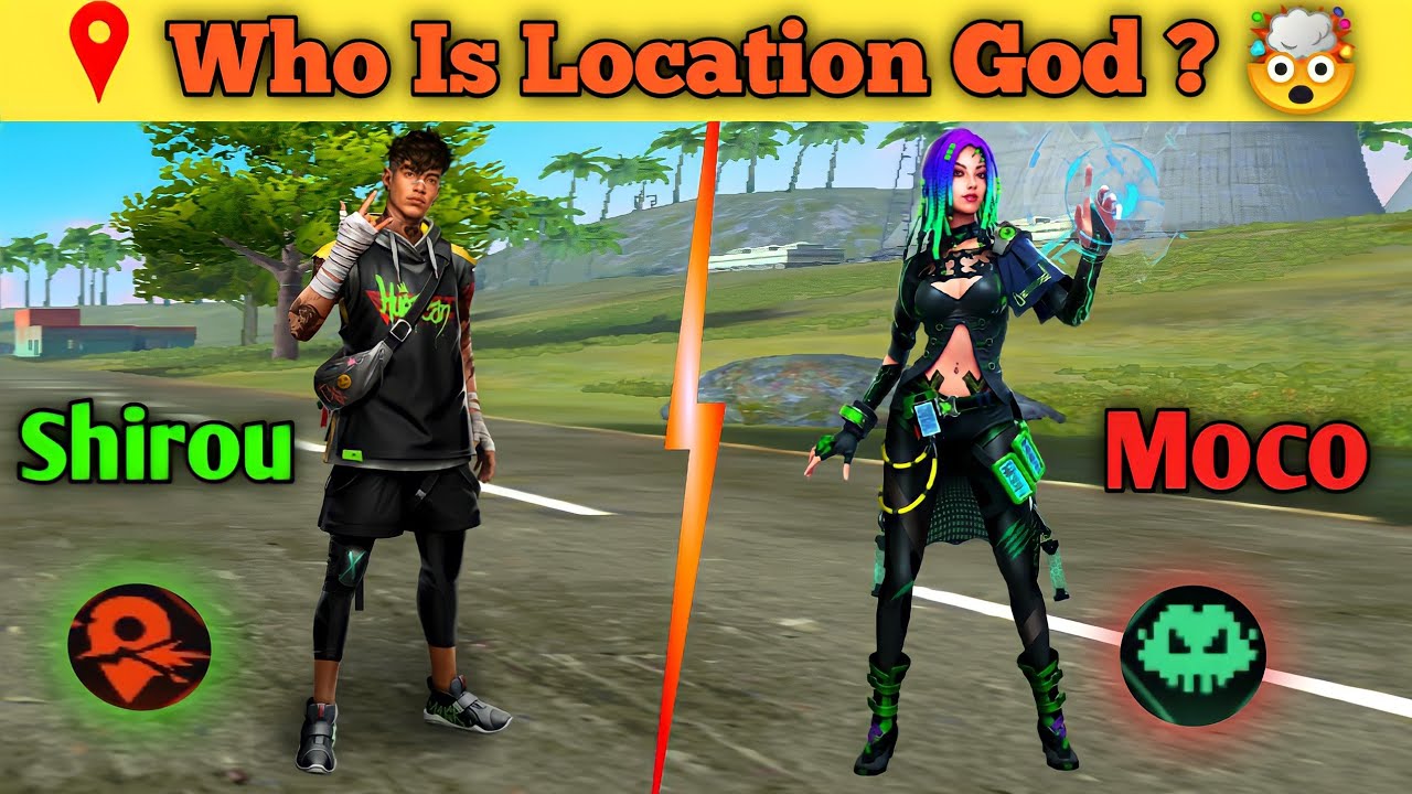 Moco vs Shirou Who Is Location God || Shirou vs Moco Character || Free Fire Moco vs Shirou Character