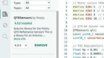 Arduino IDE ile PID Çizgi İzleyen Robot 1