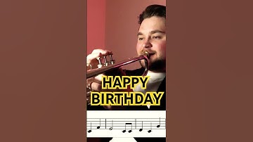 Thumbnail of Happy birthday on trumpet #happybirthday #trumpet #trumpetcover #trumpetsheet #trumpetsolo