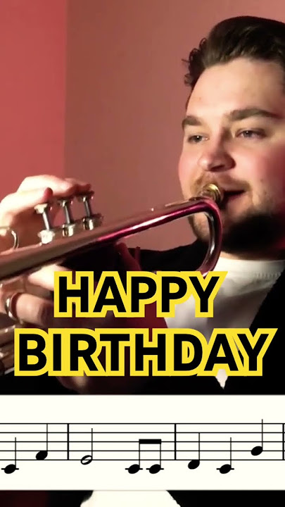 Happy birthday on trumpet #happybirthday #trumpet #trumpetcover #trumpetsheet #trumpetsolo