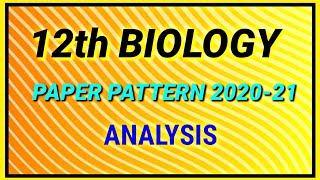 class 12th Biology papper pattern | Analysis | Maharashtra board new syllabus 2020-21 / HSC board