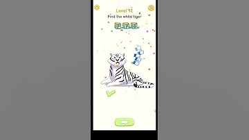 Delete Puzzle, Level 92. Find The White Tiger 🐆🐅🐯. #GameAndroid