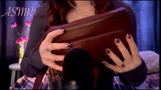 ASMR - Leather Bag Tapping and Scratching (No talking)