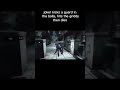 joker kicks a guard in the balls, hits the griddy, then dies.