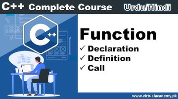 Function Declaration , Function Definition & Function Call In C++ | Urdu/Hindi