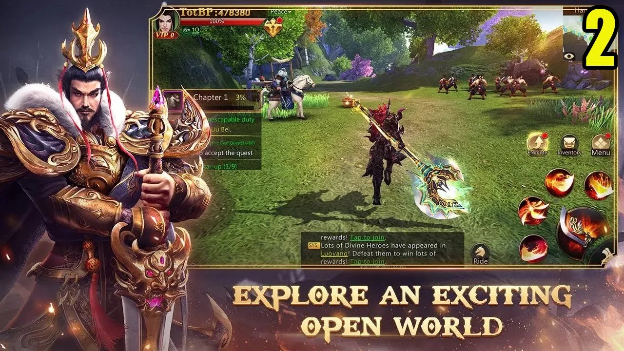 Best MMORPG Mobile Dynasty Blade 2: ROTK Infinity Android ios Gameplay ...