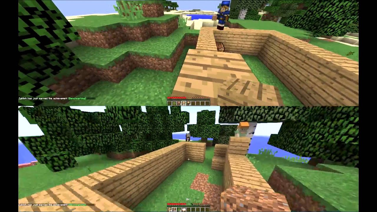 Testing Out MINECRAFT Split Screen On PC - YouTube