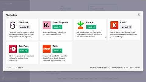 Installing a ChatGPT Plugin with developer access