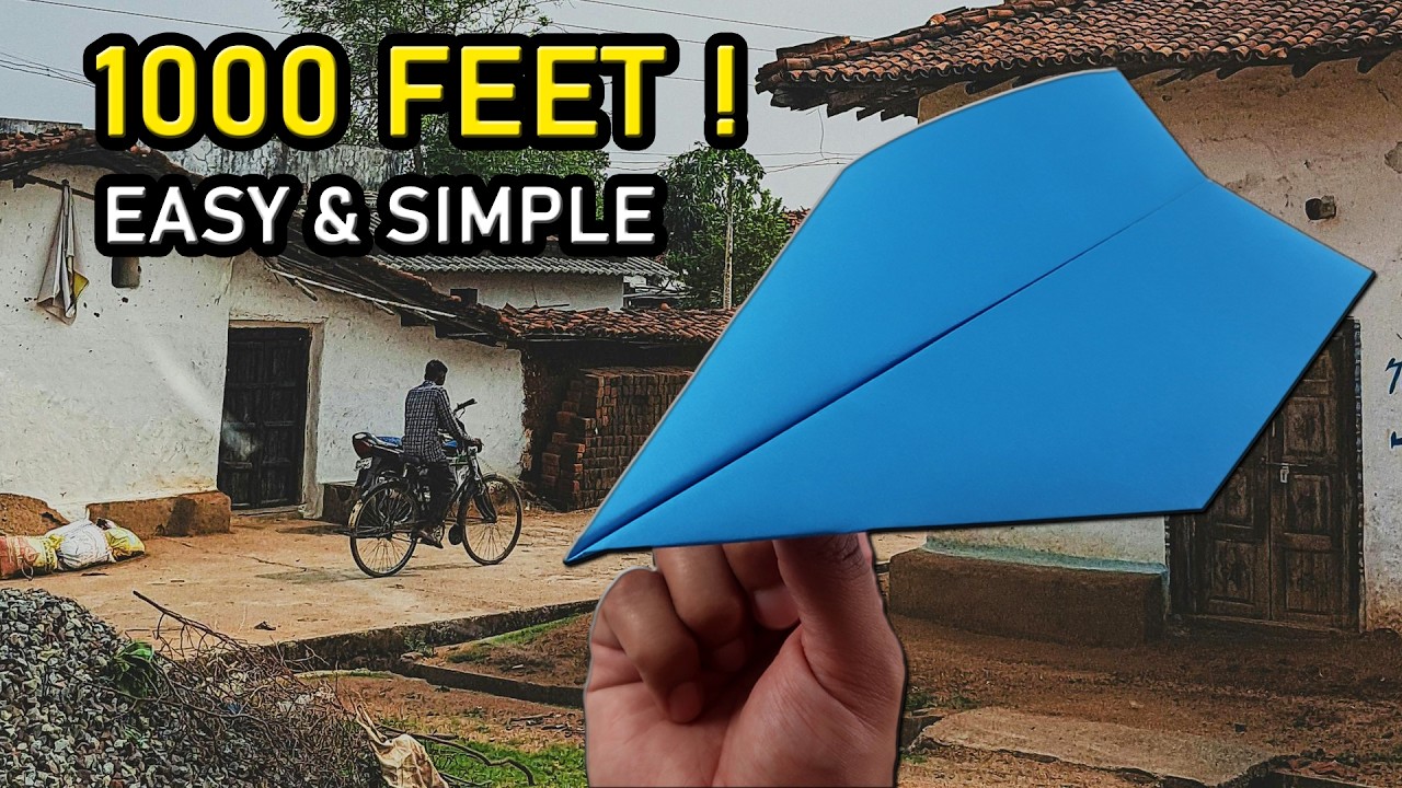 How to make a Paper Airplane that Flies Far 1000 FEET - paper airplane ...