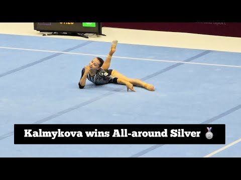 Video Russian gymnast Anna Kalmykova wins Silver all-around - 12,600 Floor - Qualifications - Euros 2026