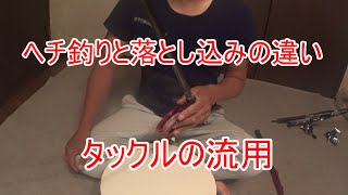 ヘチ釣りと落とし込み釣りの違い【タックルの流用】