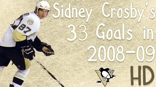 Sidney Crosby&#39;s 33 Goals in 2008-09 (HD)