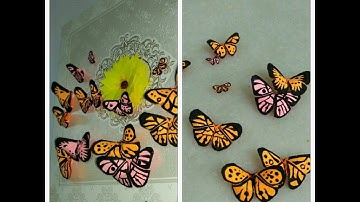 How to make DIY 3D butterfly card | origami Butterfly | paper Sunflower