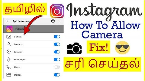 How to Allow Camera Access In Instagram Tamil | VividTech