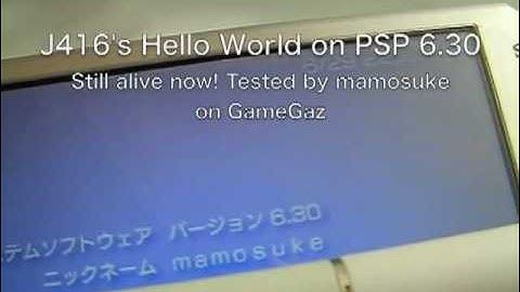 J416 Hello World Working on PSP 6.30