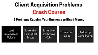 Fix 5 These Client Acquisition Problems ASAP