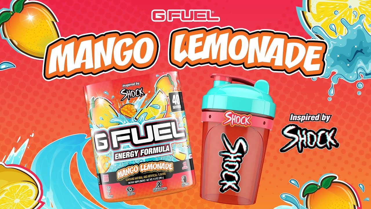 GFUEL x ElectricShock Mango Lemonade Flavor Review!!!! YouTube
