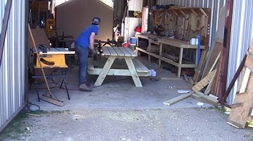 Rustic Picnic Table Time lapse