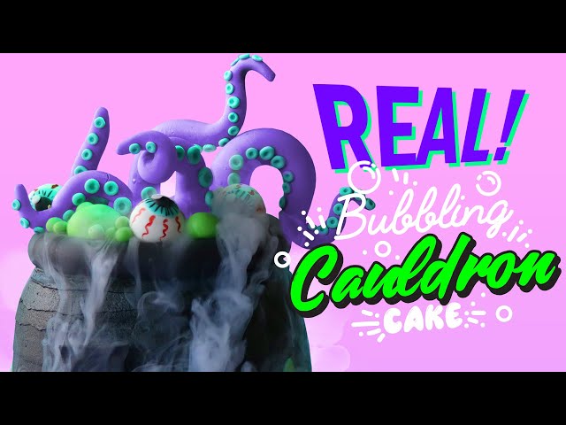 REAL Bubbling Cauldron Halloween Cake! - The Scran Line