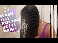 Wash Day Routine on Mid Back Length 3C/4A Hair | Protective Styling