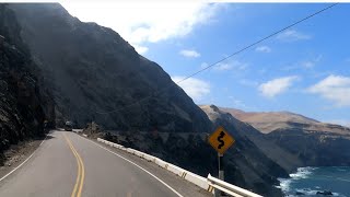 Ruta extrema  a centímetros del abismo hacia el mar en Ocoña Arequipa