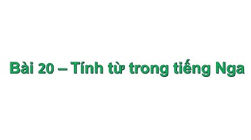 Tính từ trong tiếng Nga | HỌC TIẾNG NGA SIÊU DỄ