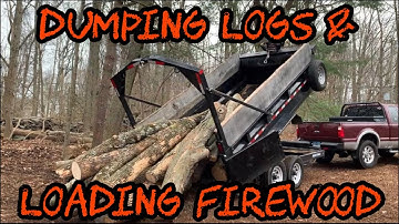 #52 Dumping Firewood Log Load & Loading Cord of Firewood in IBC Totes