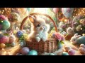 Adorable easter bunny rabbits  relaxing jazz background music playlist  work study relax focus