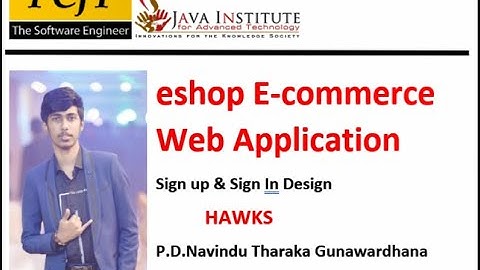 Web Project Task 1|1st Year| Semester 01| Java Institute | Navindu Tharaka