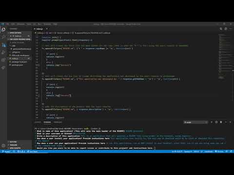 Unit 09 Node.js and ES6+ Homework: Good README Generator