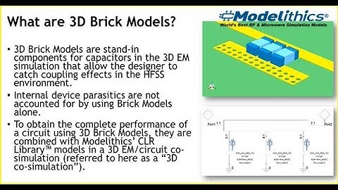 Modelithics Deeper Dive: Understanding Modelithics 3D Brick Models