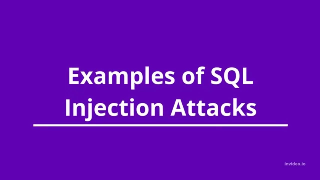 Examples of SQL Injection Attacks | Lesson 2 - YouTube