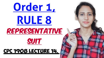 ORDER 1 RULE 8 OF CPC | REPRESENTATIVE SUIT IN CPC CPC NOTES FOR JUDICIARY Exam CPC 1908 LECTURE 14,