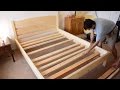 Building a queen size bed from 2x4 lumber - YouTube