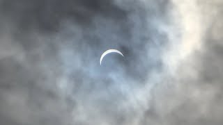 Total Solar Eclipse (with clouds) from Buffalo, NY - April 8, 2024