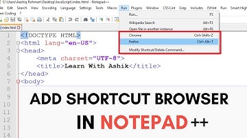 Add Mozilla Firefox and Google Chrome In Notepad++ In windows 10