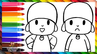 Desenhar E colorir Pocoyo E Loula 👶🐶 Desenhos Para Crianças 