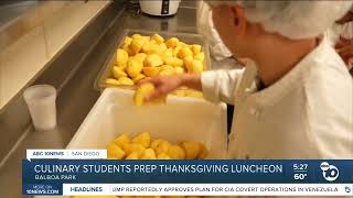 Culinary Students Prep Thanksgiving Luncheon
