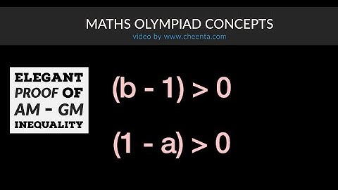An elegant proof of AM - GM Inequality - Part 1