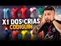 X1 DOS CRIAS - CODIGUIN TODAS CAMISAS DE TIME 🔴 FREE FIRE AO VIVO 🔴