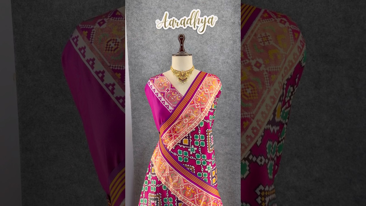 Premium Patola Weaving Phool Jaal Design Saree