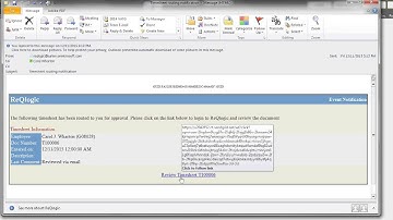 Reqlogic Timecard Approval