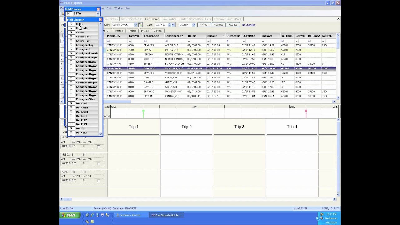 tmw systems demonstrates aspects of fuel hauler dispatch tmw systems