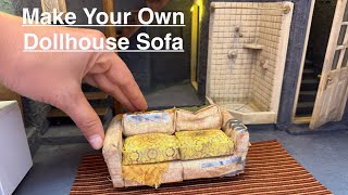 This Beat-Up Dollhouse Couch Got a Groovy '70s Makeover!