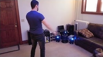 "Light Robot" Prototype Test (Azure Kinect Body Tracking + Unity + DMX)